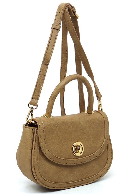 Fashion Flap Saddle Satchel - Triple-CBoutique