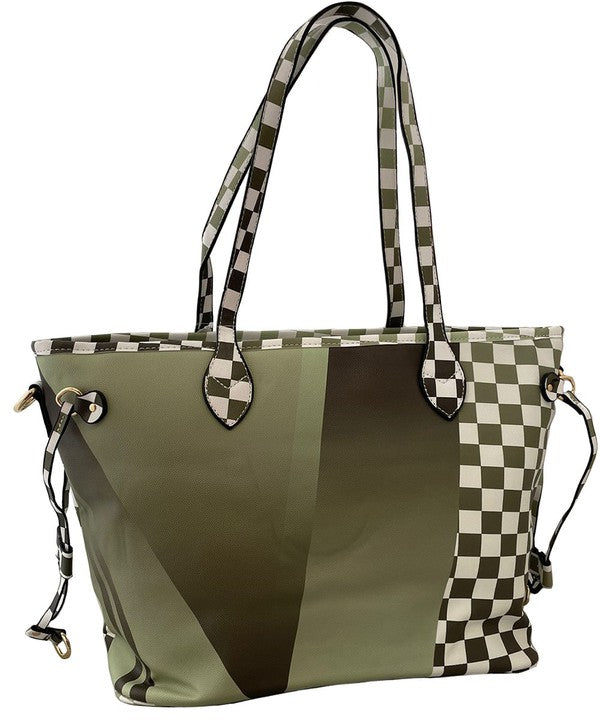 Checkered Fashion Shoulder Bag - Triple-CBoutique