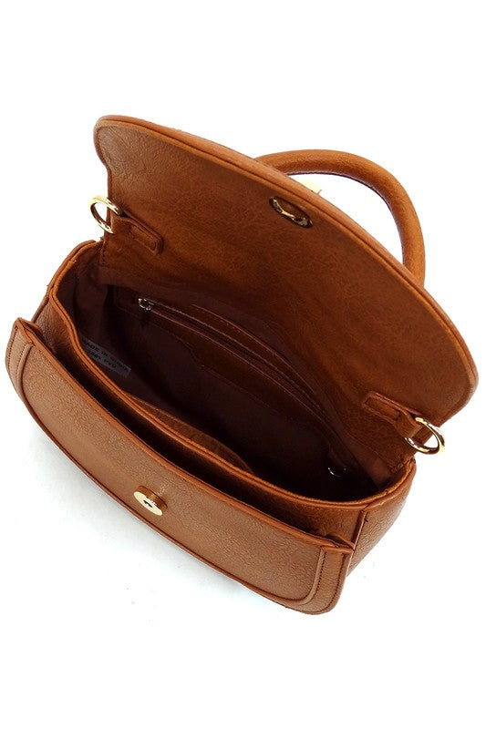 Fashion Flap Saddle Satchel - Triple-CBoutique