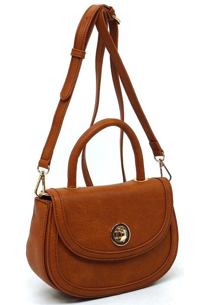 Fashion Flap Saddle Satchel - Triple-CBoutique