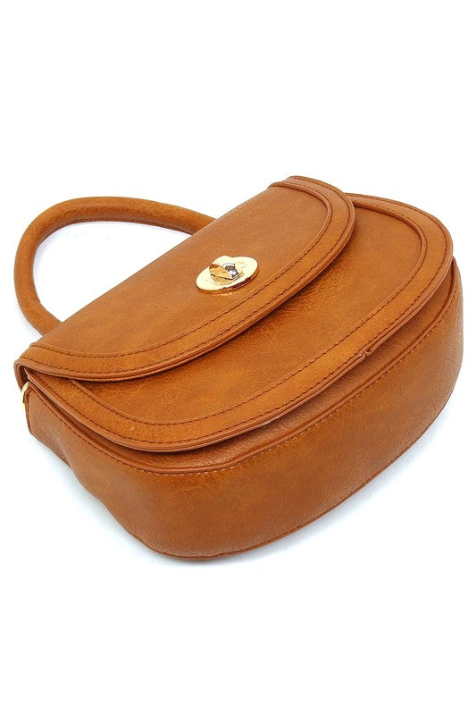 Fashion Flap Saddle Satchel - Triple-CBoutique