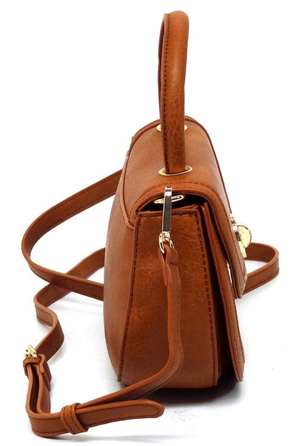 Fashion Flap Saddle Satchel - Triple-CBoutique