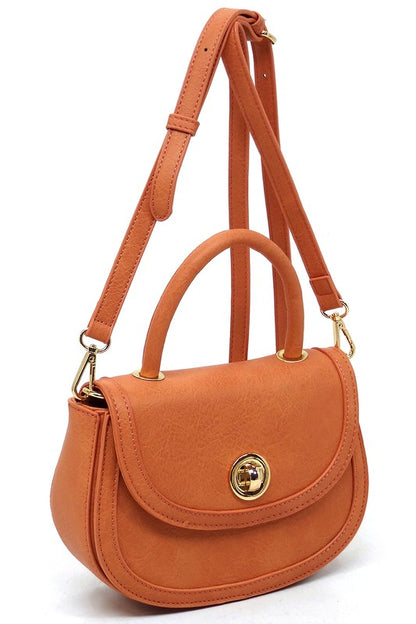 Fashion Flap Saddle Satchel - Triple-CBoutique