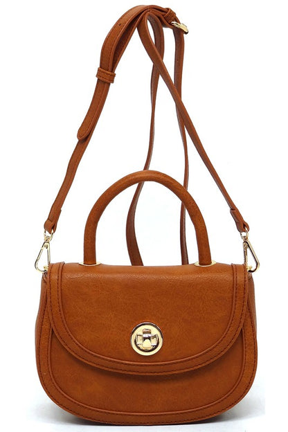 Fashion Flap Saddle Satchel - Triple-CBoutique