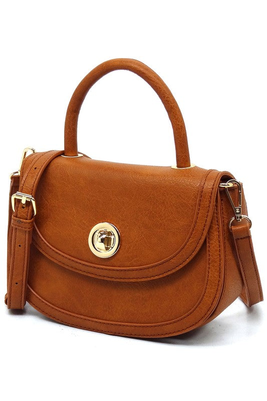 Fashion Flap Saddle Satchel - Triple-CBoutique