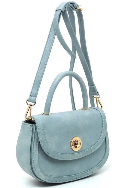 Fashion Flap Saddle Satchel - Triple-CBoutique