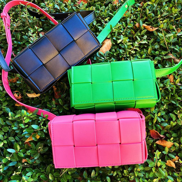 Candy Cube Woven Sling Bag - Triple-CBoutique