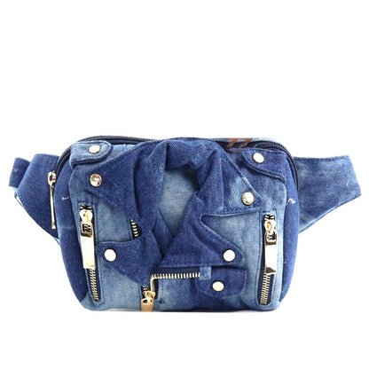 Distressed Denim Fanny Pack - Triple-CBoutique