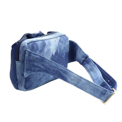 Distressed Denim Fanny Pack - Triple-CBoutique